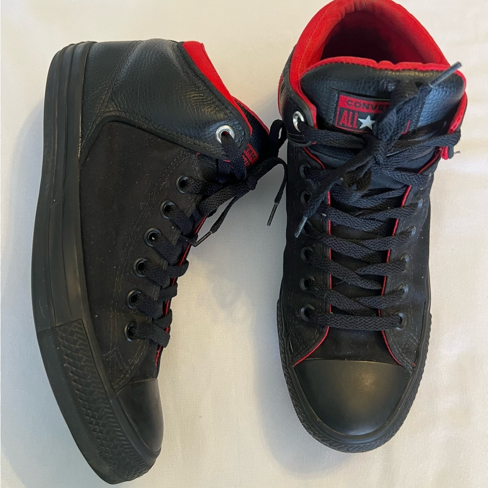 Converse Chuck Taylor All Star Black Classic Sneakers Shoes Mens 8 Womens 10
